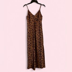 a new day Leopard-Print Slip Maxi Dress - Brown & Black